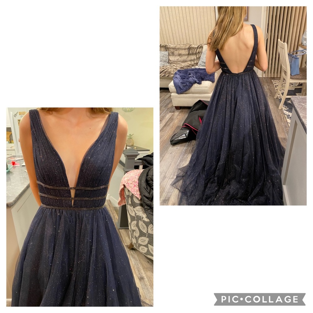 Dark blue prom dress size 0